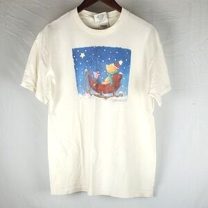 Vintage Disney Classic Pooh Christmas T-Shirt‎